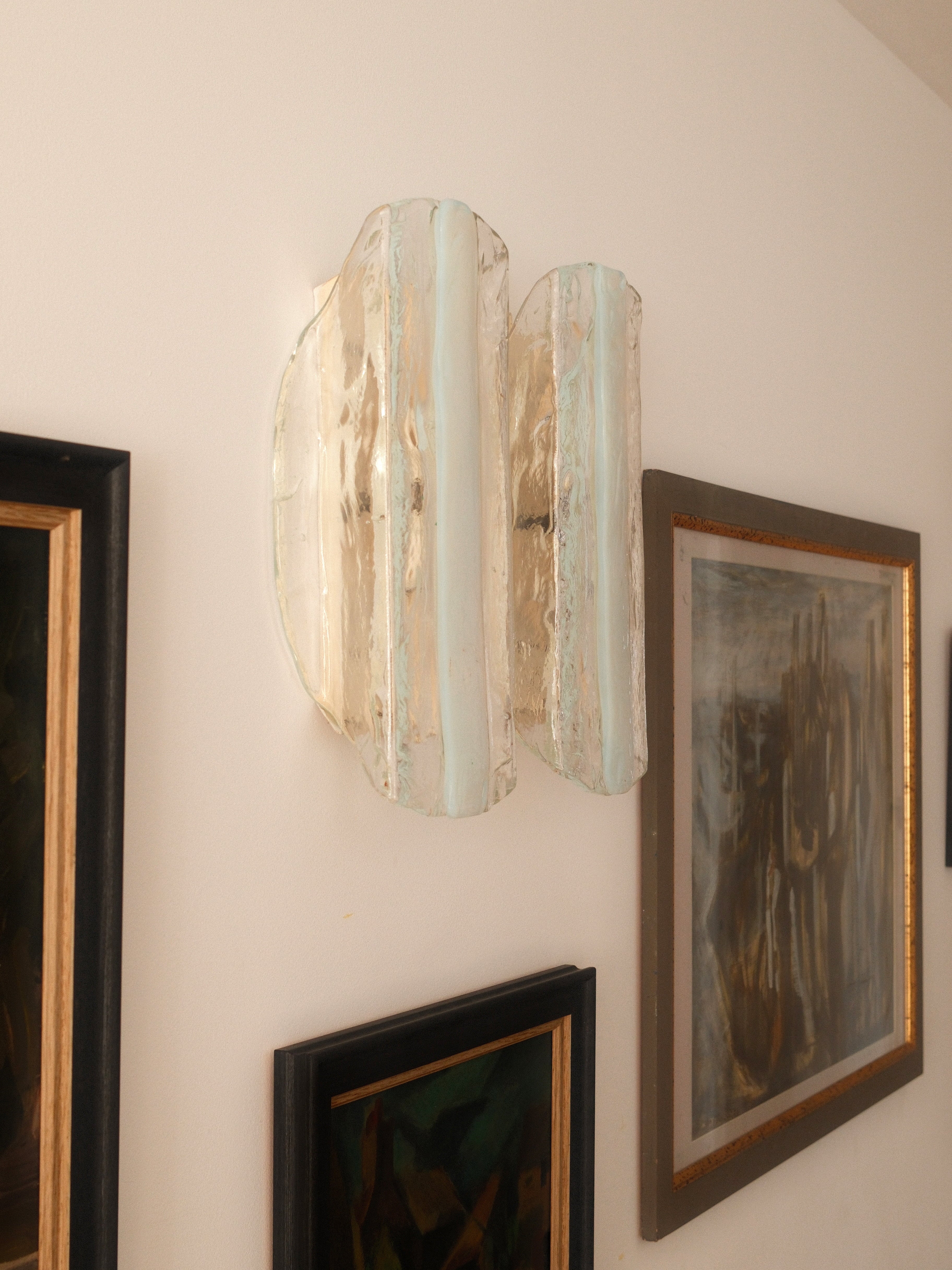 Pair of Murano Glass Wall Sconces by Carlo Nason for Mazzega