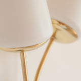 A pair of French Brass Sconces with Opaline Shades, 1960s