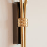 A pair of French Brass Sconces with Opaline Shades, 1960s