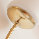 A pair of French Brass Sconces with Opaline Shades, 1960s