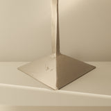 Lamp in aluminium from Circa, triangular base and diffuser, 1980s
