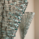 Pair of Layered Glass Wall Lights
