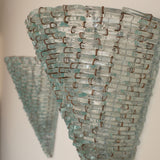 Pair of Layered Glass Wall Lights