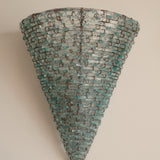 Pair of Layered Glass Wall Lights