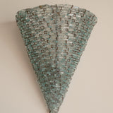 Pair of Layered Glass Wall Lights