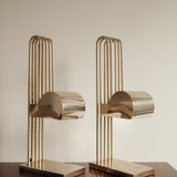 Pair of Art Deco Style Architectural Table Lamps by Marcel Breuer — France, 1970s