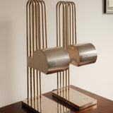 Pair of Art Deco Style Architectural Table Lamps by Marcel Breuer — France, 1970s