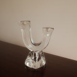 Daum — Sculptural Crystal Candle Holders, France, 1970s (Pair)