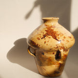 Glazed Earthenware Vase with Four Applied Handles