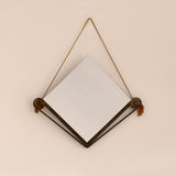 Art Deco Diamond-Shaped Iron Wall Mirror