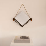 Art Deco Diamond-Shaped Iron Wall Mirror