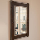 Iron and Leather Wall Mirror