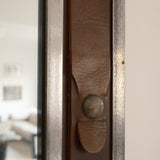 Iron and Leather Wall Mirror