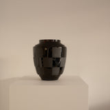 Art Deco–Style Black Glass Vase, France