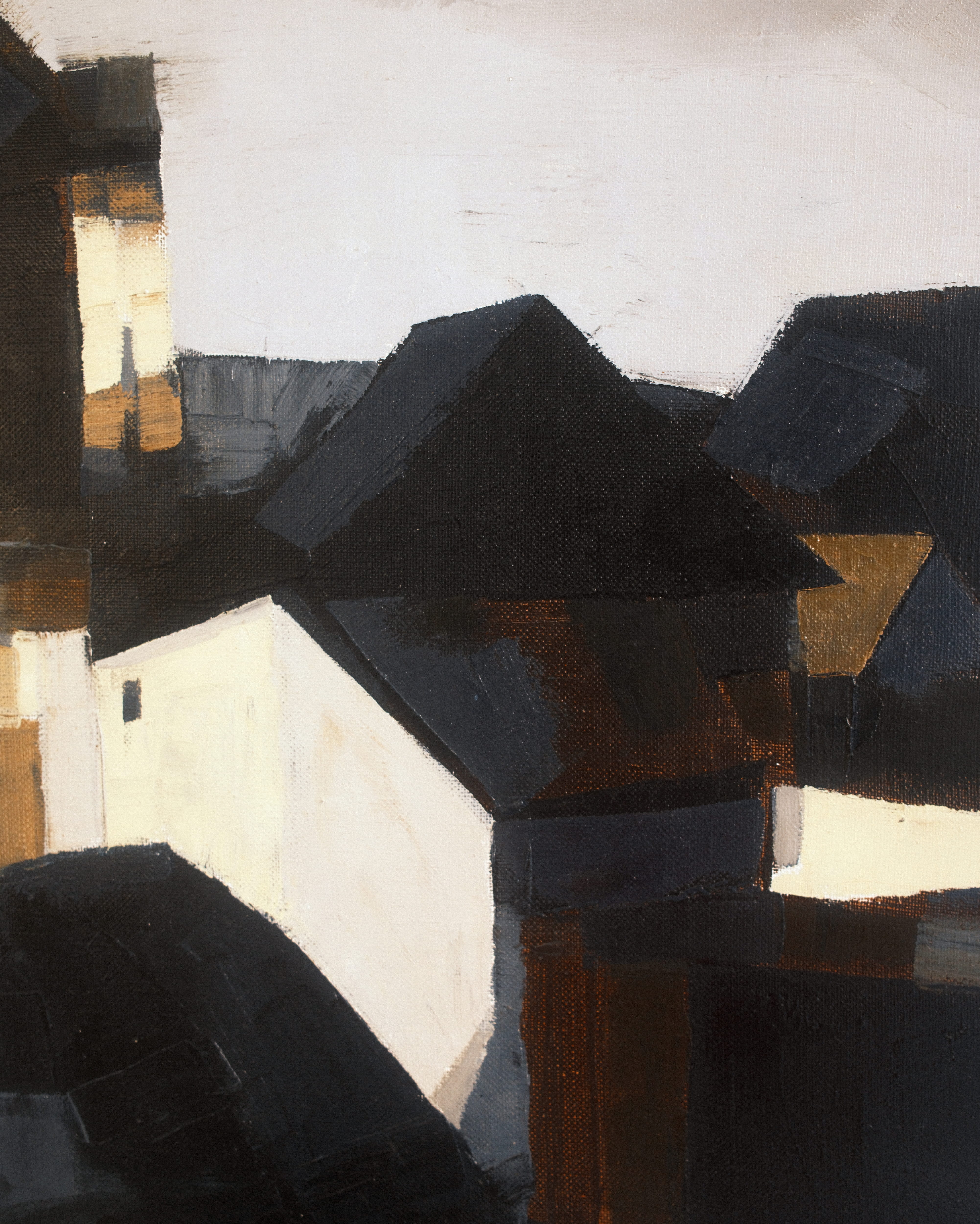 Vyacheslav Prikhodko painting — detail of layered brushwork and tonal contrasts